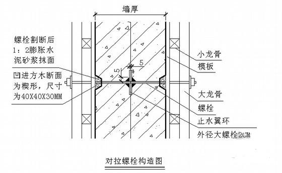 对拉螺栓构造图